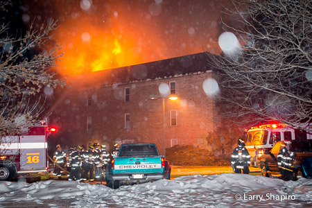fatal 3-alarm apartment building fire in Rolling Meadows IL at 5201 Carriageway Drive 3/4/15 Larry Shapiro photographer shapirophotography.net